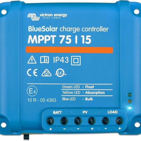 New Victron Energy BlueSolar MPPT 75V 15 amp 12-24-Volt Solar Charge Controller - Picture 1 of 2